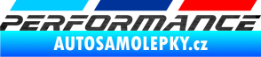 Samolepka BMW M Performance nad sebou škrábaný kov černý