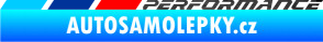 Samolepka BMW M Performance škrábaný kov černý