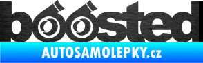 Samolepka Boosted turbo škrábaný kov černý