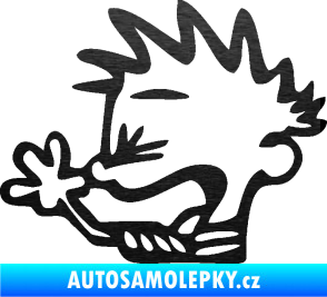 Samolepka Boy tůdle nůdle levá škrábaný kov černý