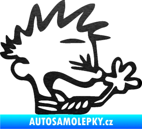 Samolepka Boy tůdle nůdle pravá škrábaný kov černý