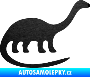 Samolepka Brontosaurus 001 pravá škrábaný kov černý