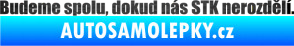 Samolepka Budeme spolu, dokud nás STK nerozdělí škrábaný kov černý
