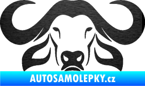 Samolepka Býk 015 škrábaný kov černý