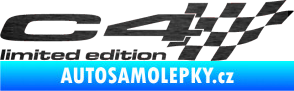 Samolepka C4 limited edition pravá škrábaný kov černý