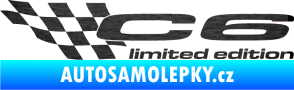 Samolepka C6 limited edition levá škrábaný kov černý