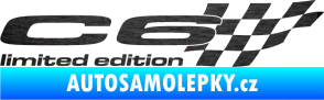 Samolepka C6 limited edition pravá škrábaný kov černý
