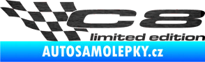 Samolepka C8 limited edition levá škrábaný kov černý