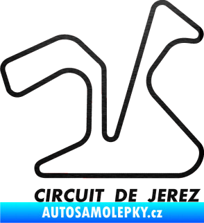 Samolepka Okruh Circuito de Jerez škrábaný kov černý