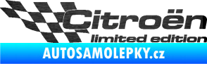 Samolepka Citroen limited edition levá škrábaný kov černý