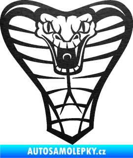 Samolepka Cobra 004 škrábaný kov černý