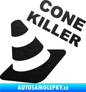 Samolepka Cone killer  škrábaný kov černý