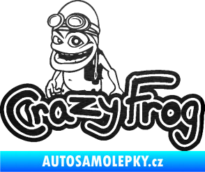 Samolepka Crazy frog 002 žabák škrábaný kov černý