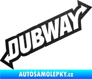 Samolepka Dübway 002 škrábaný kov černý