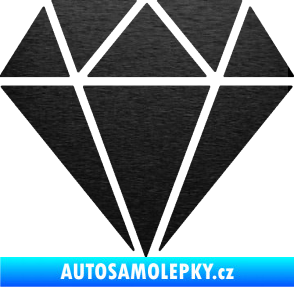 Samolepka Diamant 001 škrábaný kov černý