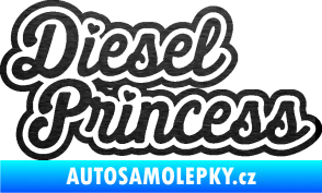 Samolepka Diesel princess nápis škrábaný kov černý