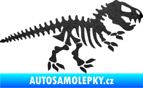 Samolepka Dinosaurus kostra 001 pravá škrábaný kov černý