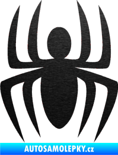 Samolepka Pavouk 005 škrábaný kov černý