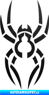 Samolepka Pavouk 006 škrábaný kov černý