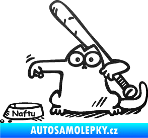 Samolepka Dolej naftu 002 levá škrábaný kov černý