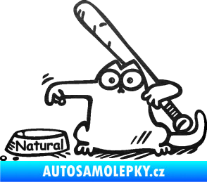 Samolepka Dolej natural levá škrábaný kov černý