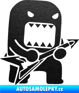 Samolepka Domo 003 pravá rocker škrábaný kov černý