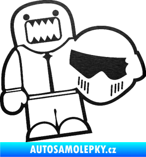 Samolepka Domo 015 levá  Stig škrábaný kov černý