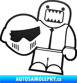 Samolepka Domo 015 pravá  Stig škrábaný kov černý