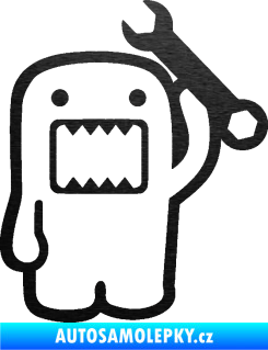 Samolepka Domo 022 pravá mechanik škrábaný kov černý