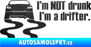 Samolepka Drifter 002 škrábaný kov černý