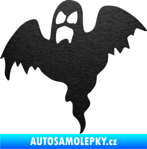 Samolepka Duch 002 levá škrábaný kov černý