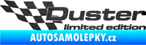 Samolepka Duster limited edition levá škrábaný kov černý