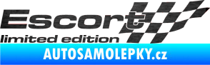 Samolepka Escort limited edition pravá škrábaný kov černý