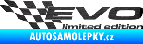 Samolepka Evo limited edition levá škrábaný kov černý