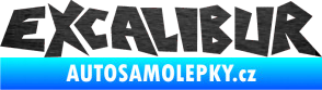 Samolepka Excalibur škrábaný kov černý