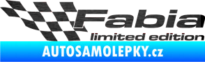 Samolepka Fabia limited edition levá škrábaný kov černý