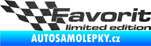 Samolepka Favorit limited edition levá škrábaný kov černý