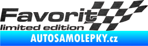 Samolepka Favorit limited edition pravá škrábaný kov černý