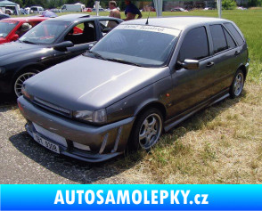 Samolepka Fiat Tipo - přední škrábaný kov černý