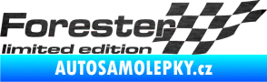 Samolepka Forester limited edition pravá škrábaný kov černý