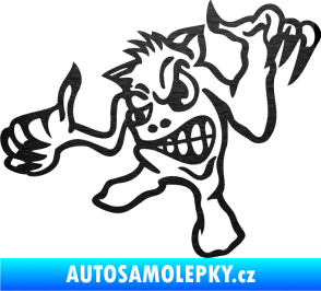 Samolepka Formelák levá škrábaný kov černý
