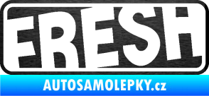 Samolepka Fresh 002  škrábaný kov černý