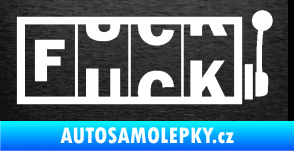 Samolepka Fuck kasino škrábaný kov černý