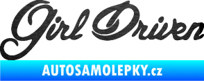 Samolepka Girl driven škrábaný kov černý