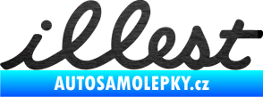 Samolepka Illest 001 škrábaný kov černý