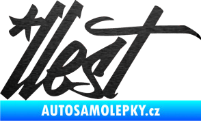 Samolepka Illest 002 škrábaný kov černý