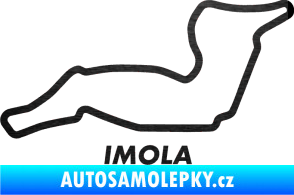 Samolepka Okruh Imola škrábaný kov černý