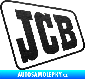 Samolepka JCB - jedna barva škrábaný kov černý