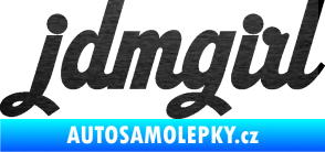 Samolepka Jdm girl 002 nápis škrábaný kov černý
