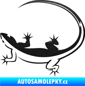 Samolepka Ještěrka 010 levá škrábaný kov černý
